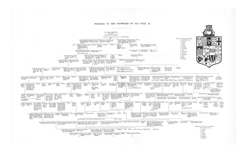 Pedigree of the Frowykes of Old Fold, 1886. Artist: Unknown.