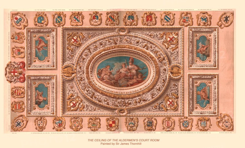 The Ceiling of the Aldermen's Court Room, 1886. Artist: Sir James Thornhill.