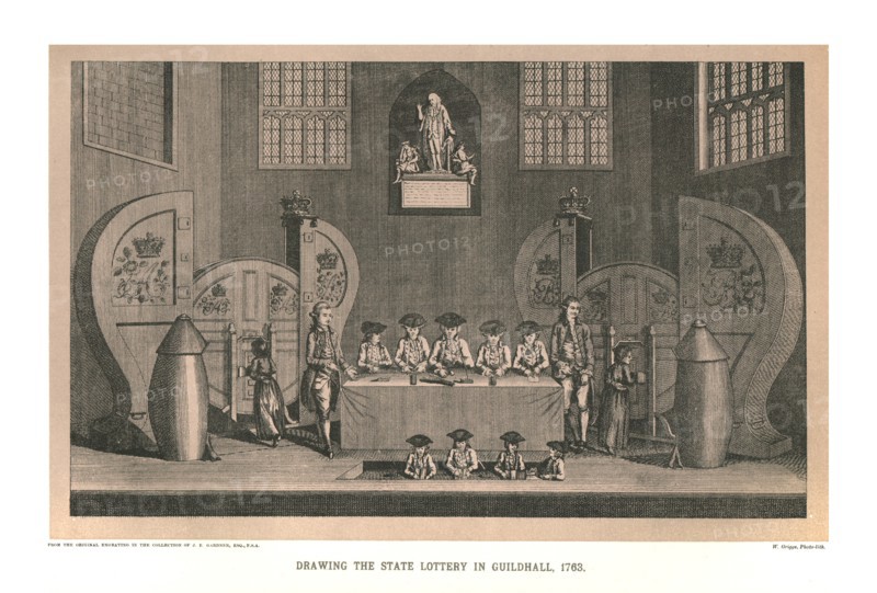 Drawing the State Lottery, 1763, (1886). Artist: Unknown.