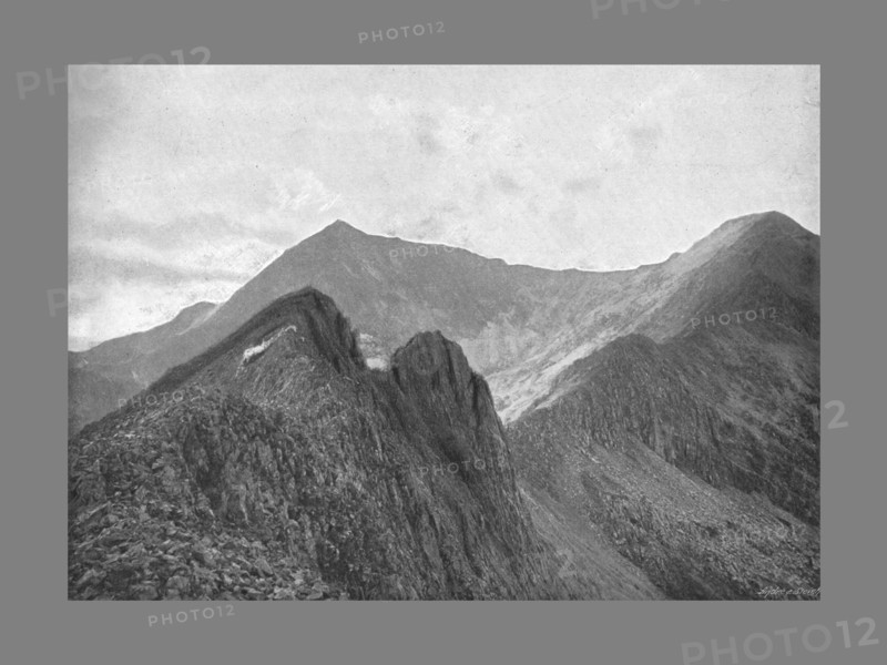 Snowdon and Crib-Goch, c1900. Artist: I Slater.