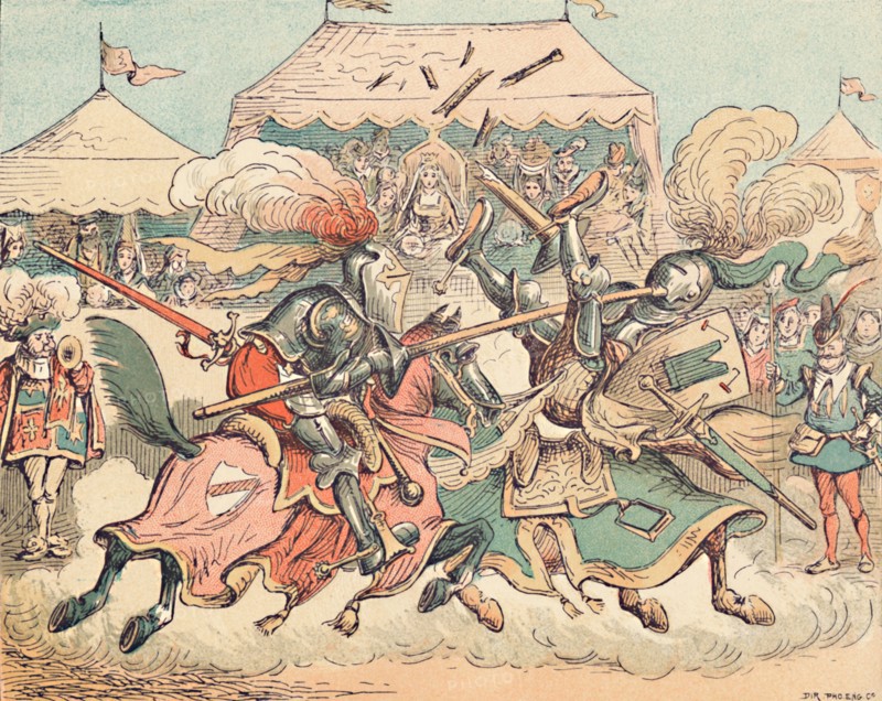 'A Tournament in the Middle Ages', c1884. Artist: Thomas Strong Seccombe.