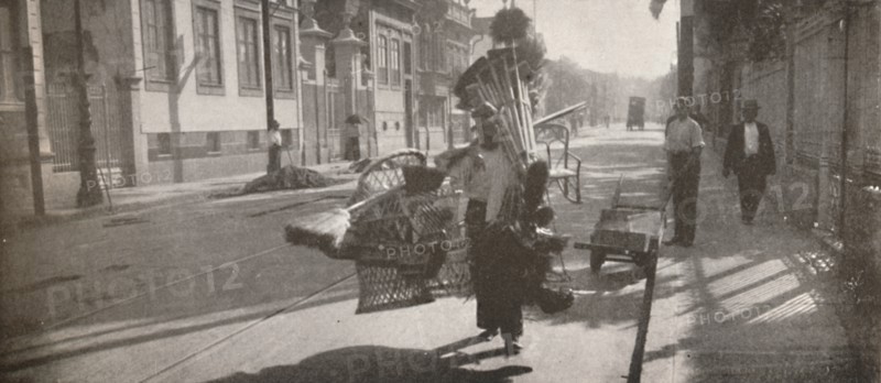 'The wicker-work vendor', 1914. Artist: Unknown.