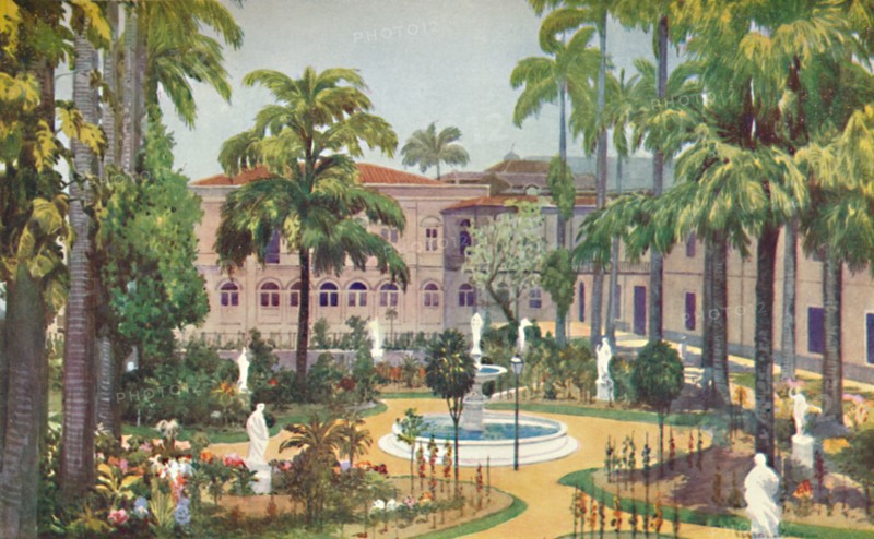 'Garden of the Itamaraty Palace - Foreign Office', 1914. Artist: Edgar L Pattison.