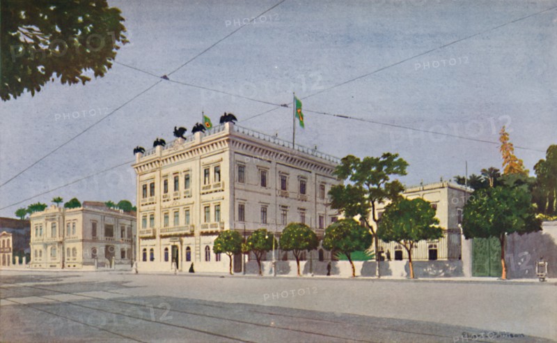 'Cattete Palace - The Official Residence of the President of Brazil', 1914. Artist: Edgar L Pattison.