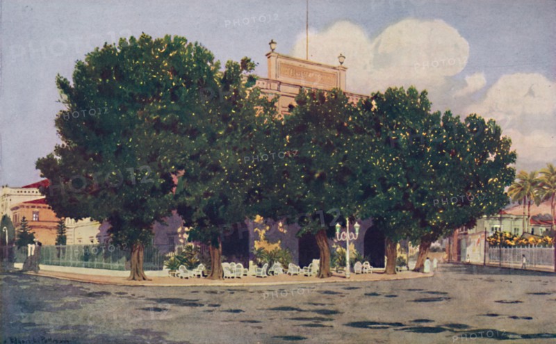 'The Hotel dos Estrangeiros. Frequented by the Official World of Rio and distinguished Foreigners',  Artist: Unknown.