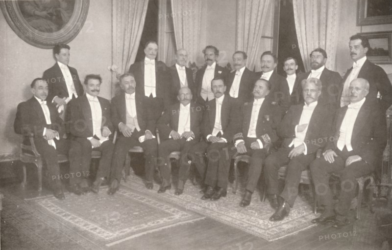 'Marshal Hermes da Fonseca with his Secretaries of State and Advisers', 1914. Artist: Unknown.