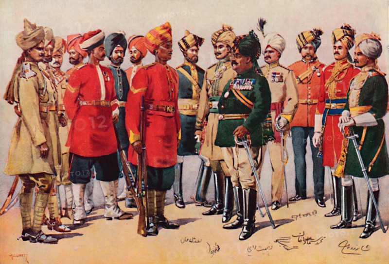 'A Group of Indian Soldiers', 1913. Artist: AC Lovett.