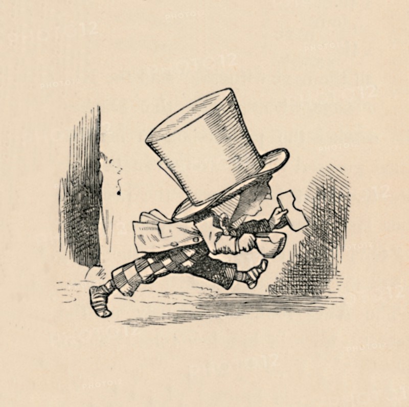 'The Mad Hatter, in the chapter 'The Tarts'', 1889. Artist: John Tenniel.