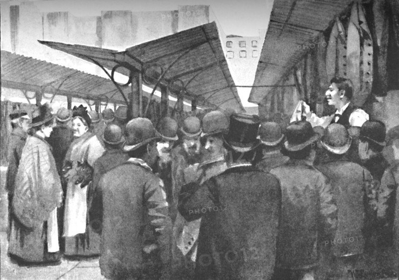 'Old Clothes Market, Houndsditch', 1891. Creator: William Luker.