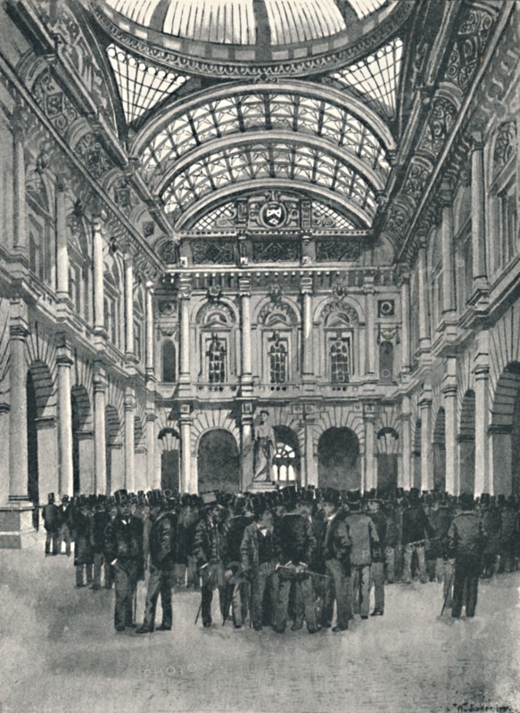 'On Change - Royal Exchange', 1891. Creator: William Luker.
