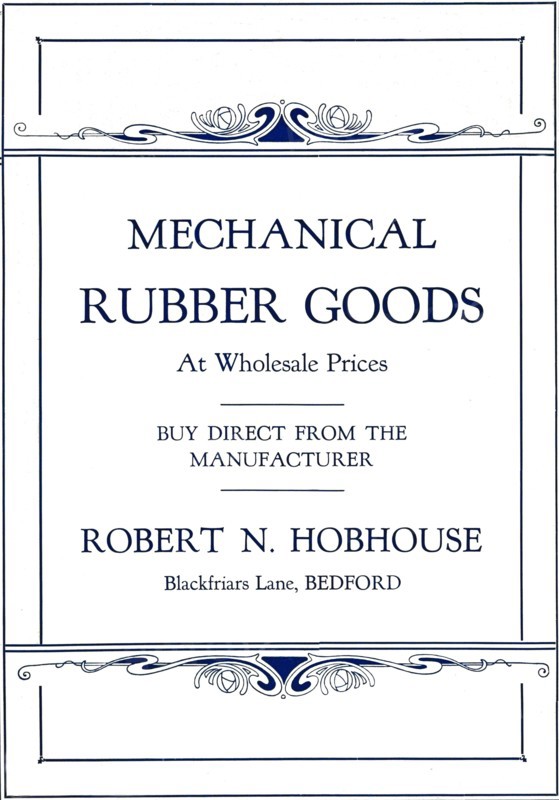 'Mechanical Rubber Goods - Robert N. Hobhouse advert', 1916. Artist: Unknown.