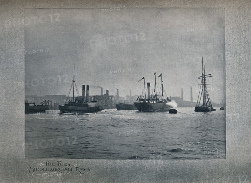 'The Tees, Middlesbrough Reach', 1919. Artist: Hood & Co. Ltd.