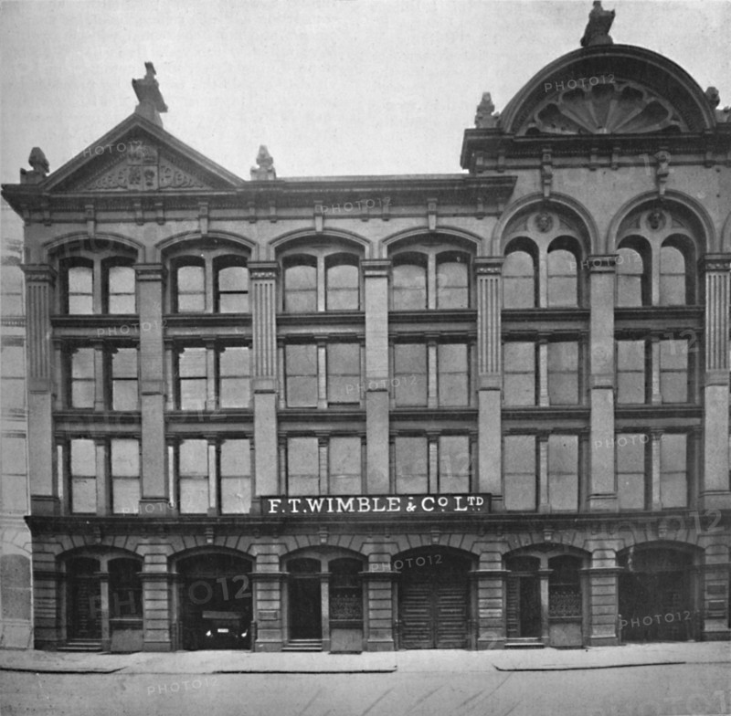 'F. T. Wimble & Co., Ltd. - Head Office, Warehouse and Factory', 1919.  Artist: Unknown.