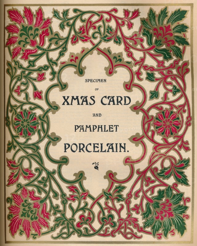 'Specimen of Xmas Card and Pamphlet Porcelain - James Spicer & Sons, Ltd.', 1910. Artist: James Spicer & Sons.