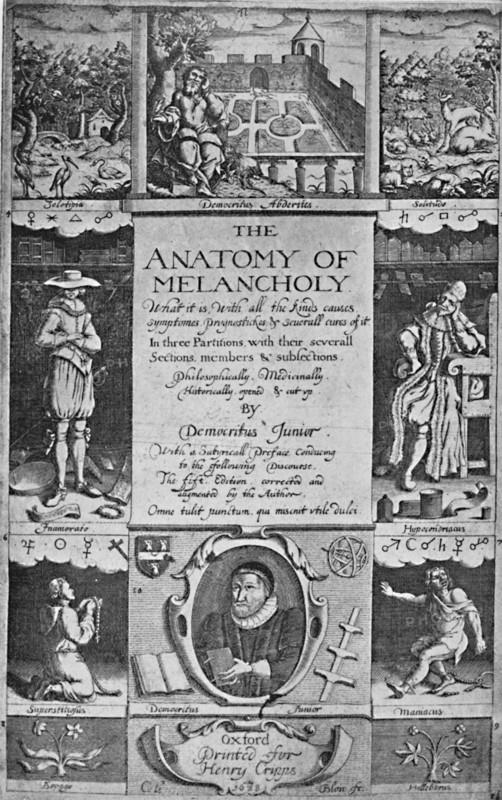 'Title-Page to Burton's Anatomy of Melancholy, 1628', 1628, (1903). Artist: Jacob Christoph Le Blon.