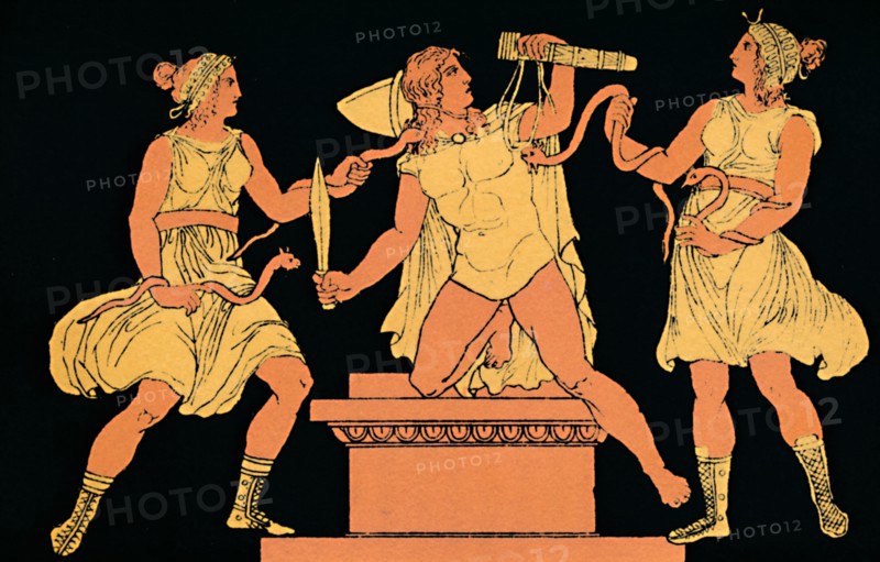 'Orestes Pursued by Furies', 1880.  Artist: Antique.