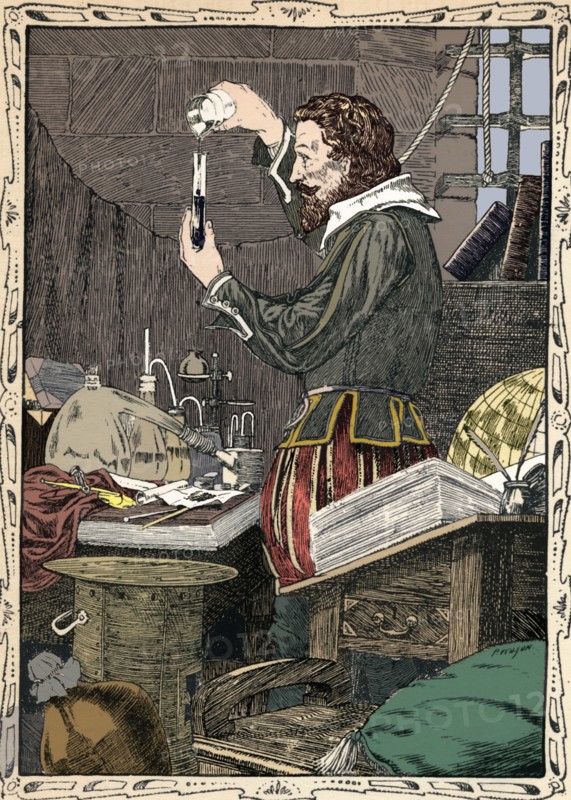 Guy Fawkes Preparing The Slow Match, 1902. Artist: Patten Wilson.