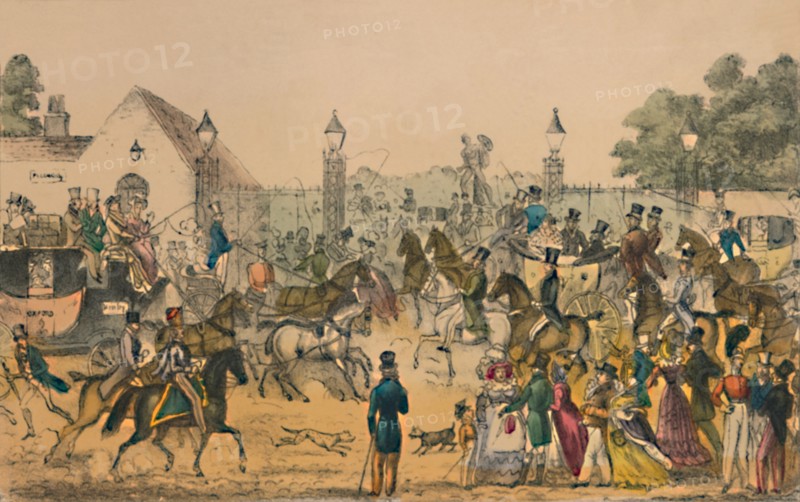 'Hyde Park Corner, 1825', c1870. Artist: Unknown.
