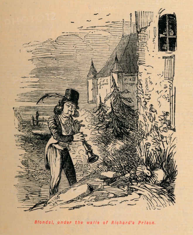 'Blondel, under the walls of Richard's Prison', c1860, (c1860). Creator: John Leech.