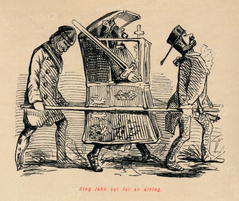'King John out for an airing', c1860, (c1860). Artist: John Leech.