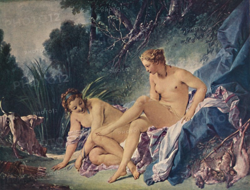 'Diana Leaving the Bath with One of Her Companions', 1742, (1911). Artist: Francois Boucher.