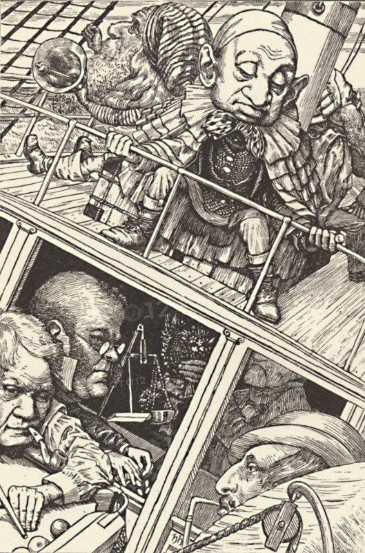 'The Crew Was Complete. From 'The Hunting of the Snark' (Lewis Carroll)', 1874-1876, (1923).  Artist: Henry Holiday.