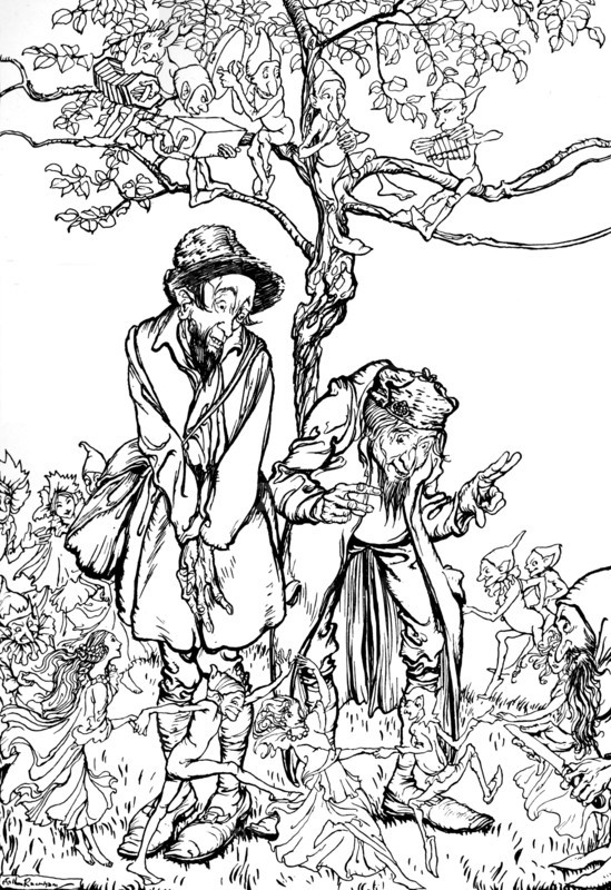 'Little Brother and Little Sister', 1917, (1923). Artist: Arthur Rackham.