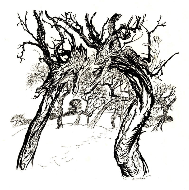 'Whispering Trees, From 'A Dish of Apples', 1917, (1923). Artist: Arthur Rackham.