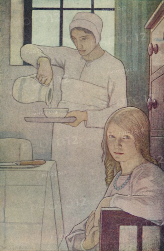 'Lois and Her Nurse. From 'A Book of Quaker Saints.' (L. V. Hodgkin.)', 1923. Artist: Frederick Cayley Robinson.