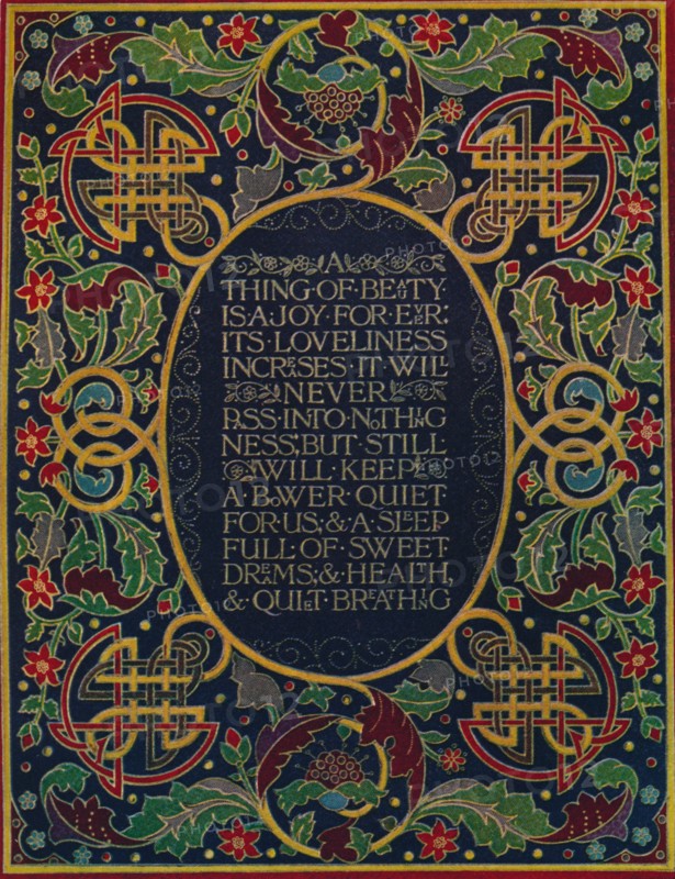 'Doublure in Levant Morocco, with Inlay and Tooling', c.1880, (1914). Artist: Robert Riviere.