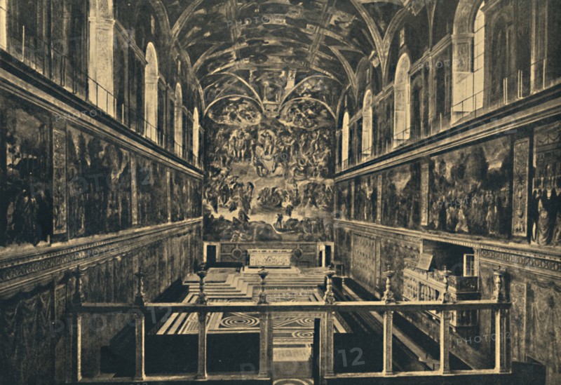 'Roma - Vatican Palace - The Sistine Chapel, fonded by Sixtus IV in 1483', 1910. Artist: Unknown.