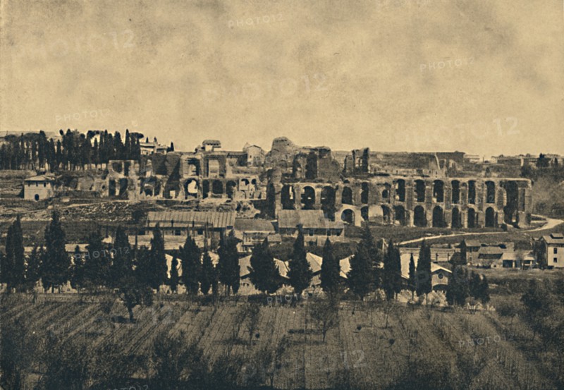 'Roma - Grand remains of the substructures of the palace of Septimius Severus', 1910.  Artist: Unknown.