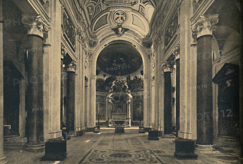 'Roma - Interior of the Basilica of the Holy Cross of Jerusalem', 1910. Artist: Unknown.
