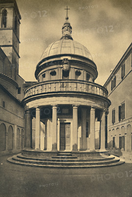 'Roma - Temple by Bramante in the Cloisters of S. Pietro in Montorio on the Janiculum Hill', 1910. Artist: Unknown.