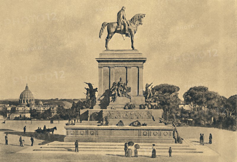 'Roma - Janiculum Hill - Monument to Garibaldi, by Emilio Gallori', 1895', 1910. Artist: Unknown.