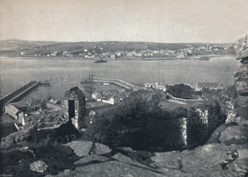 'Marazion - General View, Showing Harbour', 1895. Artist: Unknown.