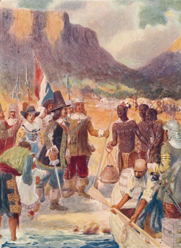 'The Landing of Van Riebeck', 1909. Artist: GS Smithard.