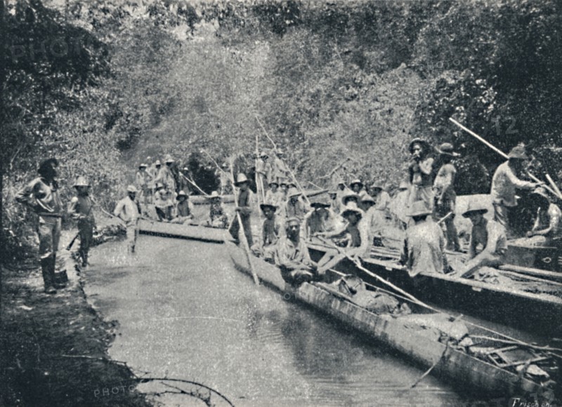 'Exploracao do Ro de Sto. Anastacio', 1895. Artist: Francisco Henszler.