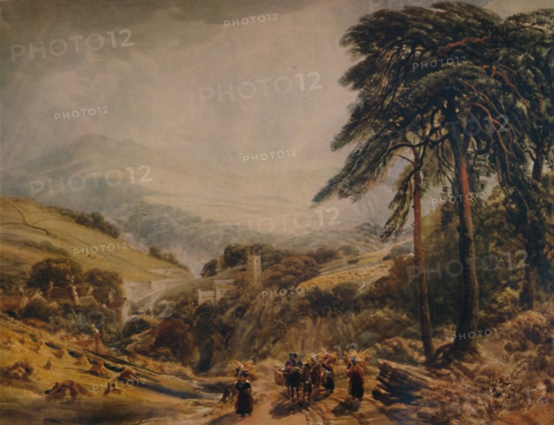 'Matlock Village: Gleaners Returning', 1849, (1935). Creator: Peter de Wint.