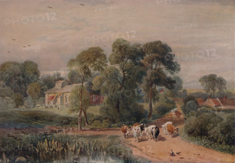 'Road Scene with Cattle', 19th century, (1935). Creator: Peter de Wint.