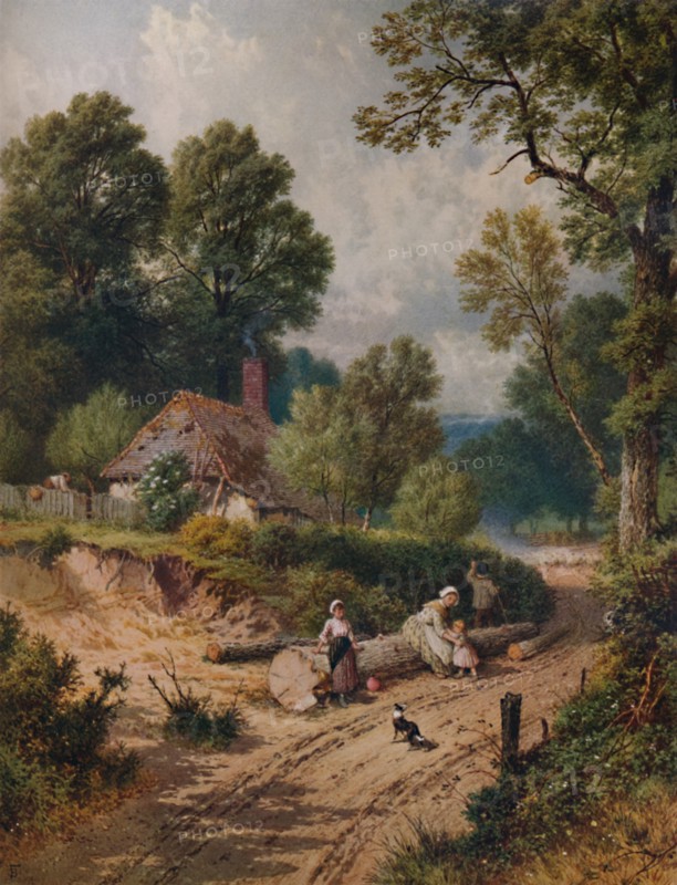 'The Green Lane', 19th century, (1935). Artist: Birket Foster.