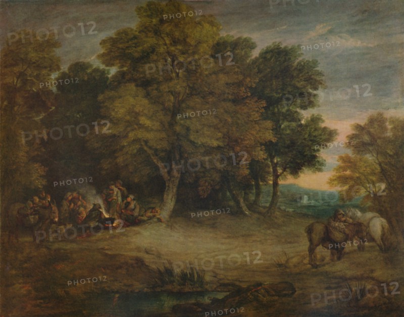 'Gipsy Encampment: Sunset', c1758, (1935). Artist: Thomas Gainsborough.
