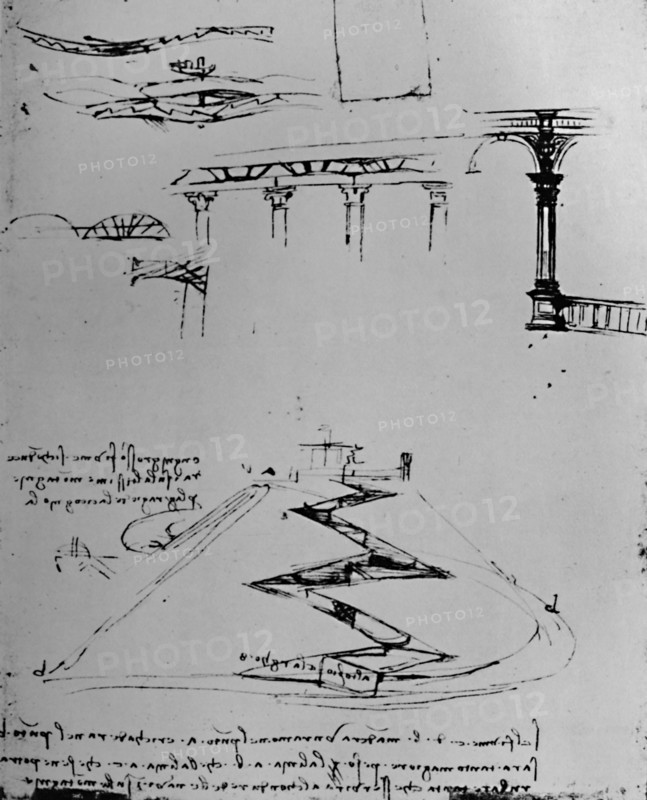 Plan of Canal Ascending Hill By Means of Locks', 1928. Artist: Leonardo da Vinci.