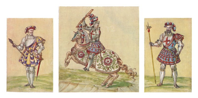 'Soldiers of the Tudor Period, c16th century, (1903). Artist: Unknown.