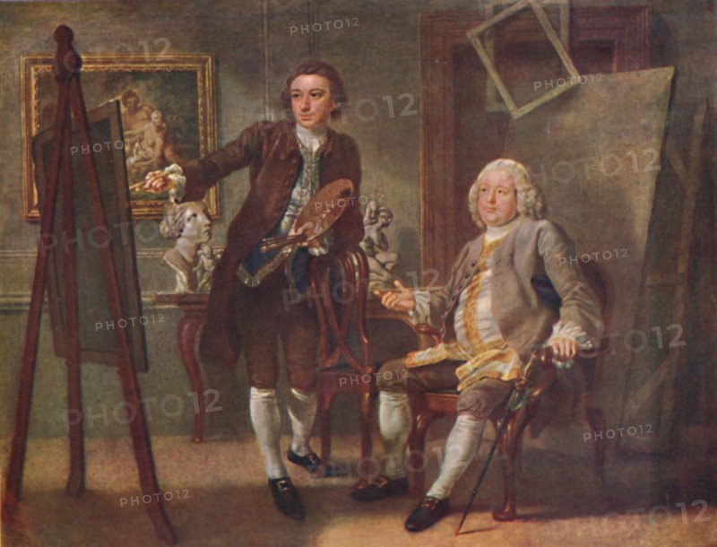 'Robert Walpole, First Earl of Orford, K.G., in the Studio of Francis Hayman, R.A.', c1748-1750, (19 Artist: Francis Hayman.