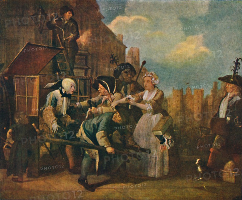 'The Rake's Progress - The Arrest', c1735, (1904). Artist: William Hogarth.