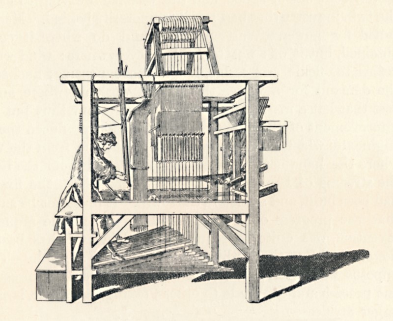 'Ribbon Weaver at His Loom', 1747, (1904). Artist: Unknown.