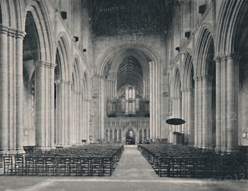 'The Nave, Ripon Cathedral', 1904. Artist: Unknown.