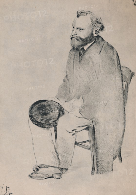 'Portrait of Manet Seated', c.1865, (1946).  Artist: Edgar Degas.