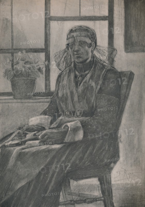 'The Lacemaker', 1946. Artist: Felicien Joseph Victor Rops.